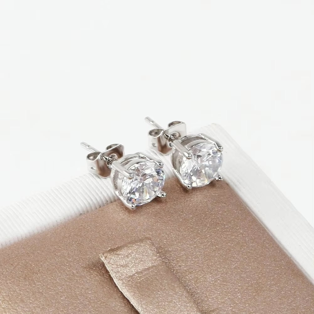 Conjunto Anillo + Pendientes Oro Blanco 18K